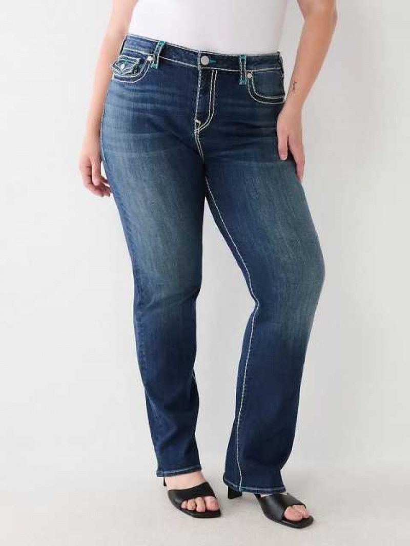 Jeans Straight True Religion Plus Billie Mujer Aizome | Colombia-IVJZQYU71