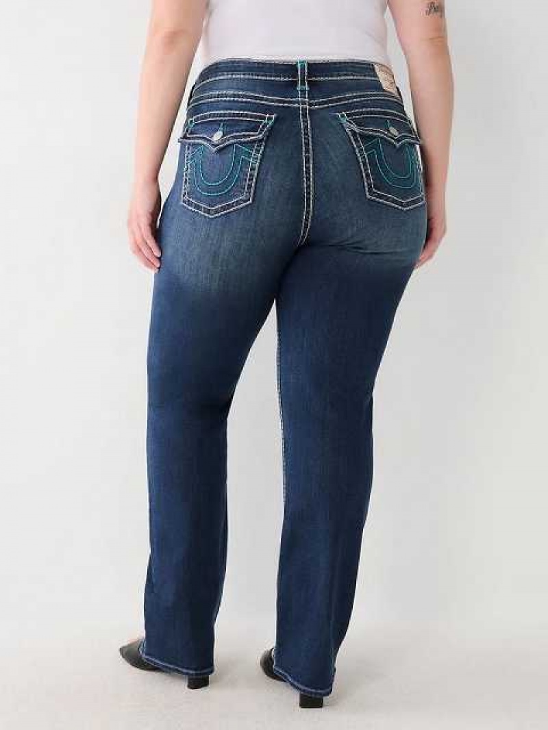 Jeans Straight True Religion Plus Billie Mujer Aizome | Colombia-IVJZQYU71