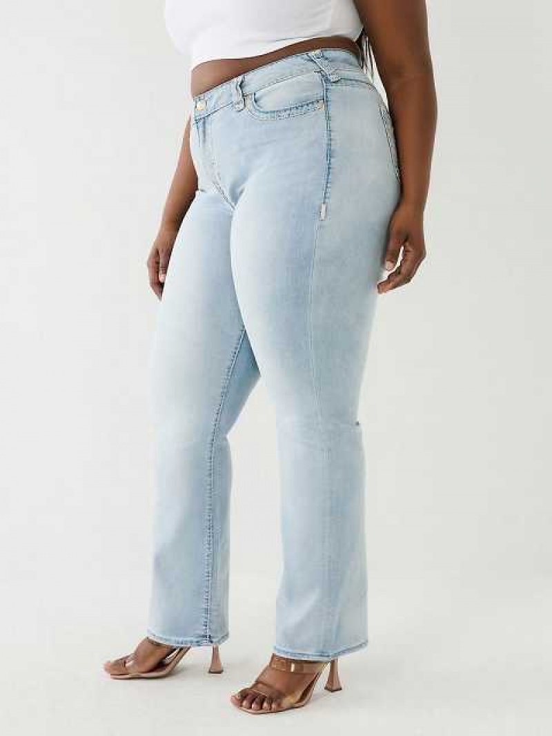 Jeans Straight True Religion Plus Billie Mid Rise Mujer Azules | Colombia-XASVEOC28