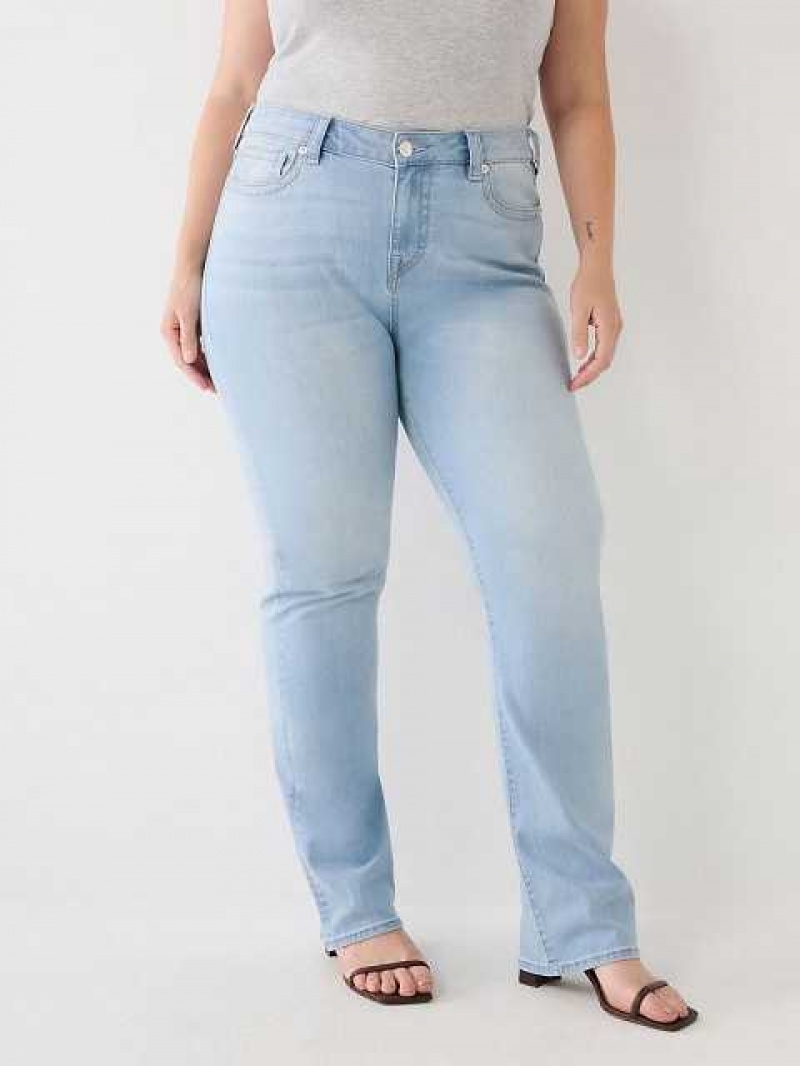 Jeans Straight True Religion Plus Billie Mujer Azules Claro | Colombia-PSLRKJE05