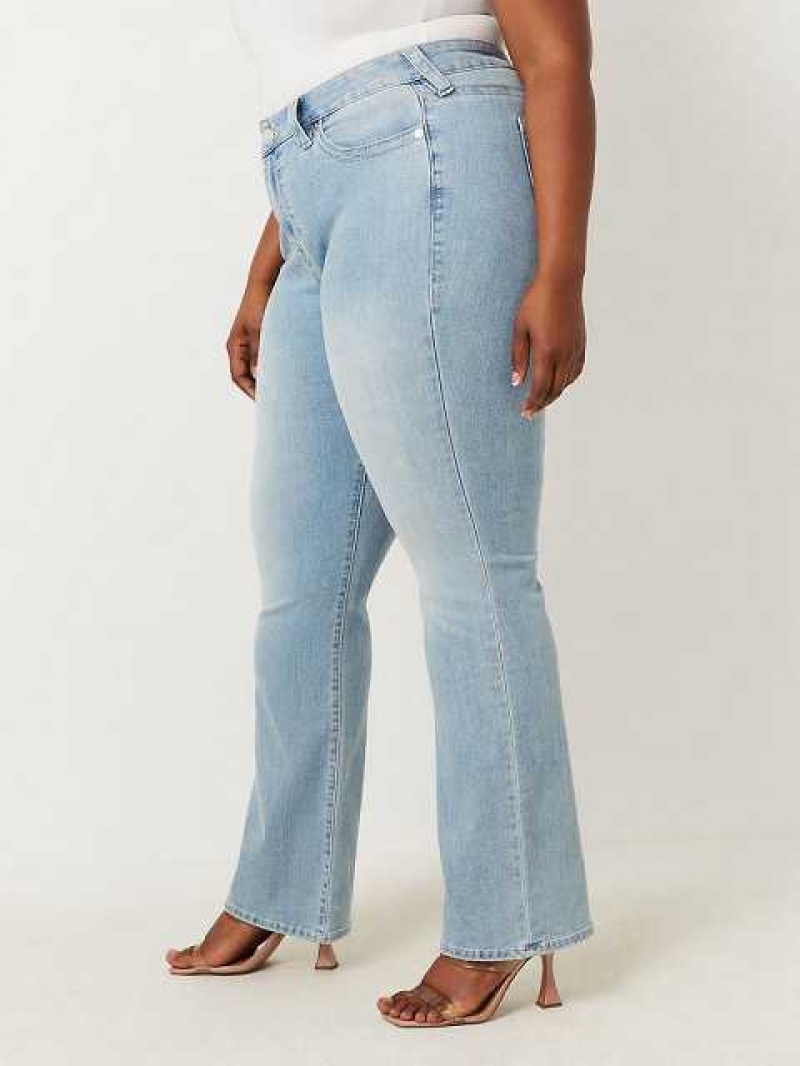 Jeans Straight True Religion Plus Billie Mid Rise Mujer Azules | Colombia-JPAELFY58