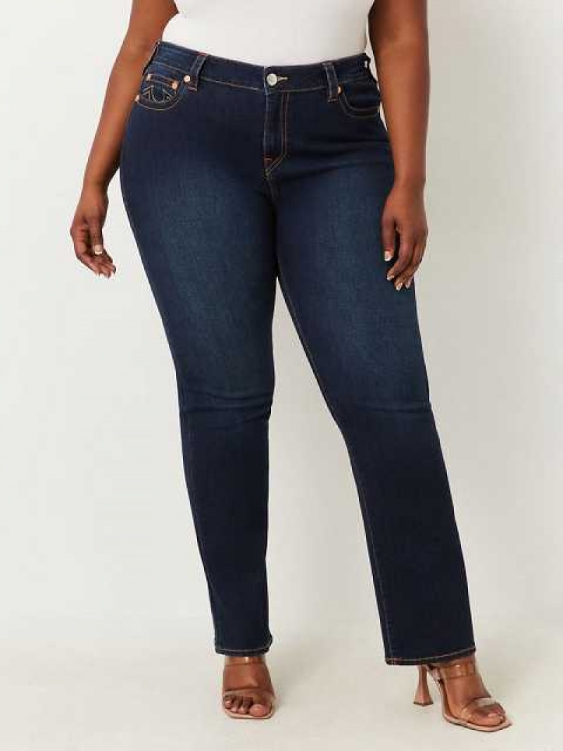 Jeans Straight True Religion Plus Billie Mujer Azules Oscuro | Colombia-CILSOHB90