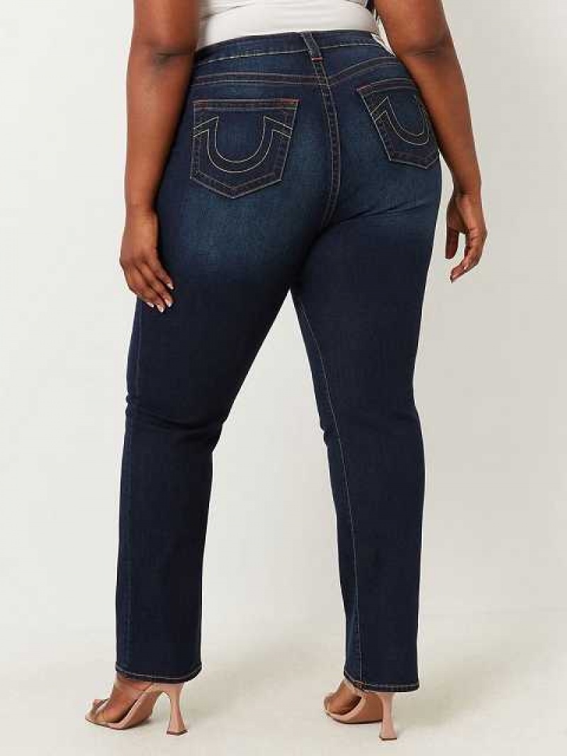 Jeans Straight True Religion Plus Billie Mujer Azules Oscuro | Colombia-CILSOHB90