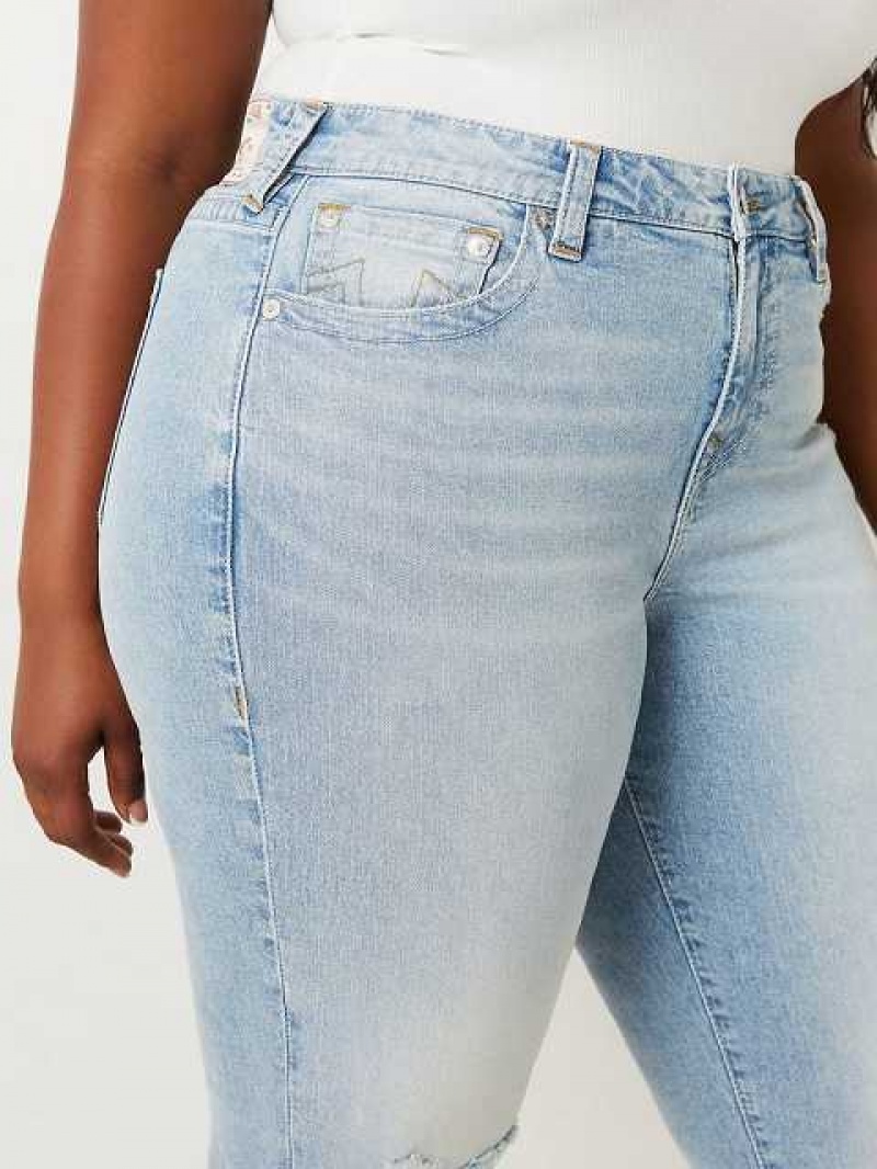 Jeans Straight True Religion Plus Sarah High Rise Mujer Azules Claro | Colombia-YWKXJLD50