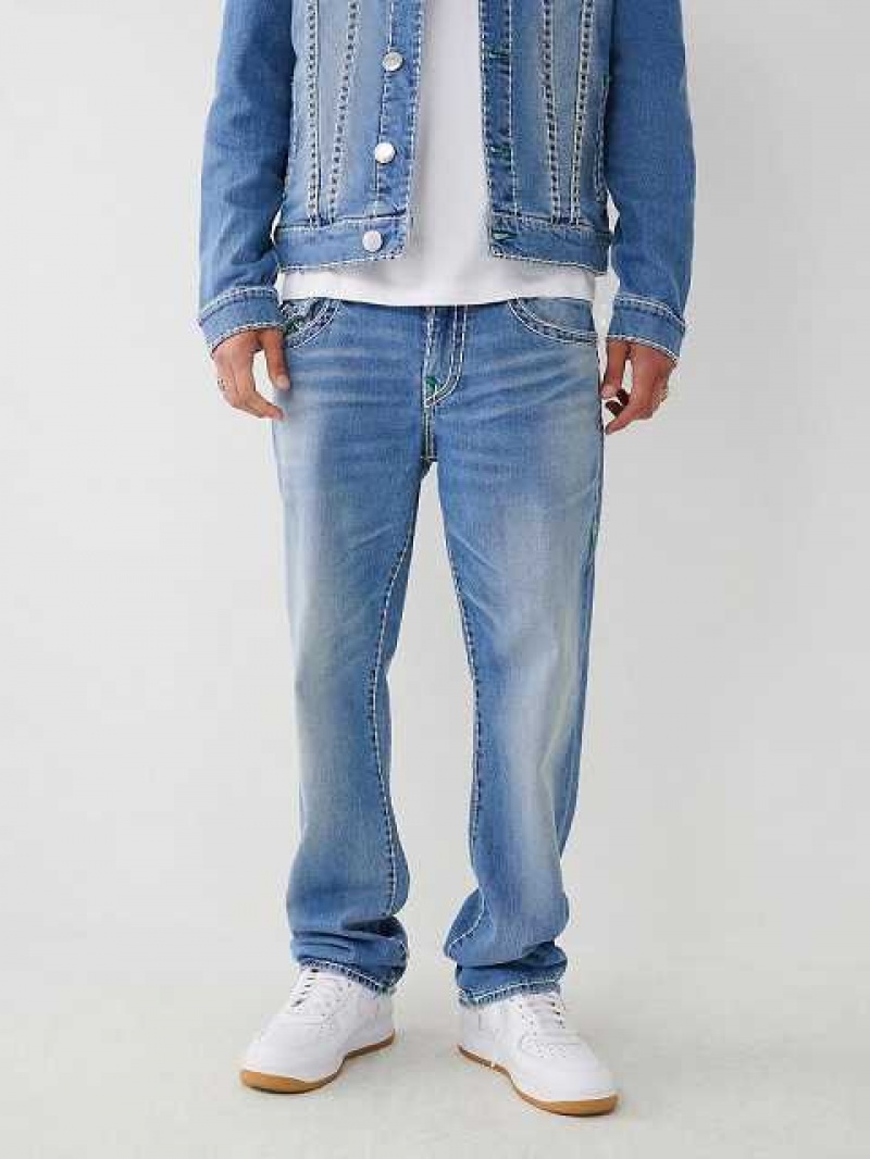 Jeans Straight True Religion Ricky Double Raised Hs Hombre Azules | Colombia-OEVQRSC56