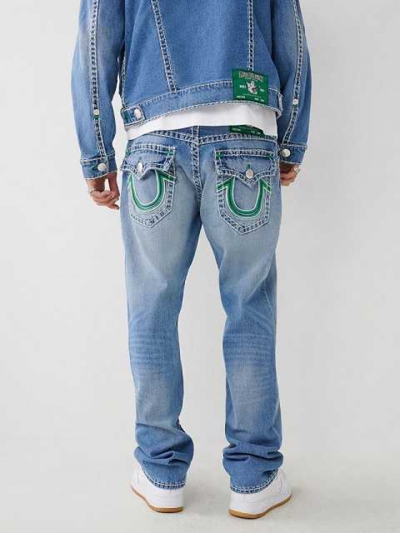 Jeans Straight True Religion Ricky Double Raised Hs Hombre Azules | Colombia-OEVQRSC56