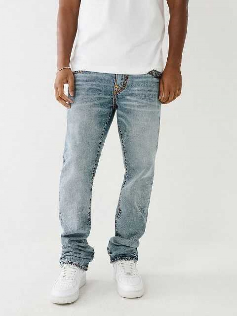 Jeans Straight True Religion Ricky Faded Hombre Azules | Colombia-UNKSQOM84