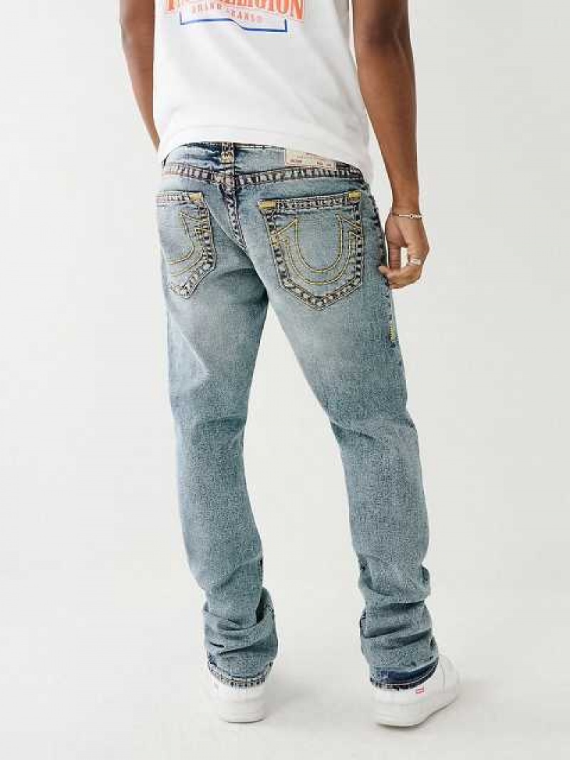 Jeans Straight True Religion Ricky Faded Hombre Azules | Colombia-UNKSQOM84