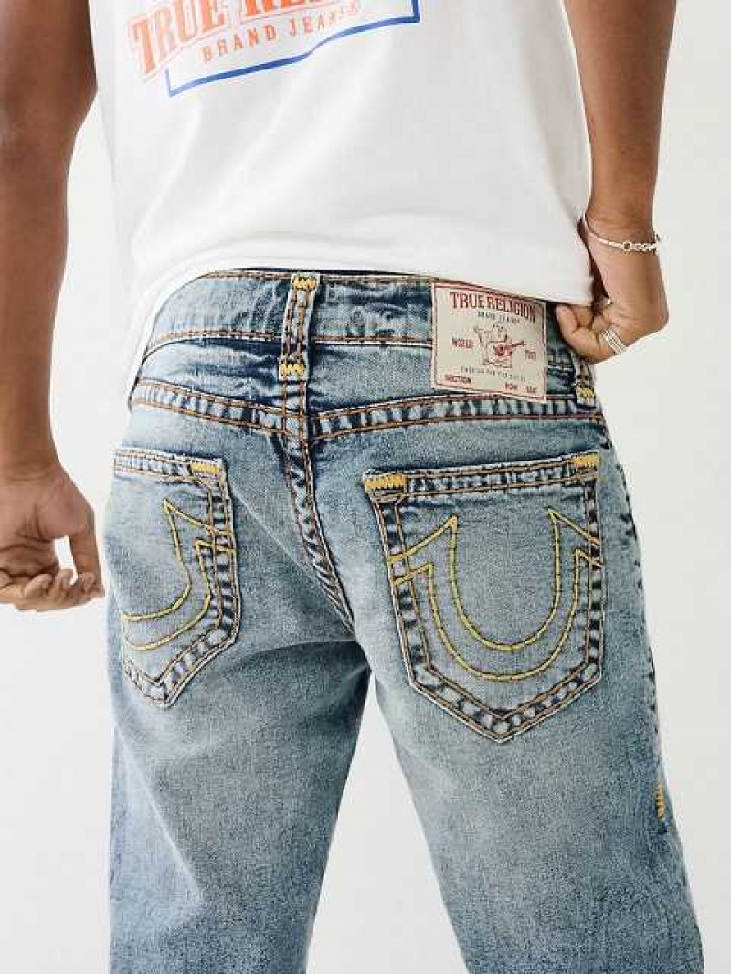 Jeans Straight True Religion Ricky Faded Hombre Azules | Colombia-UNKSQOM84