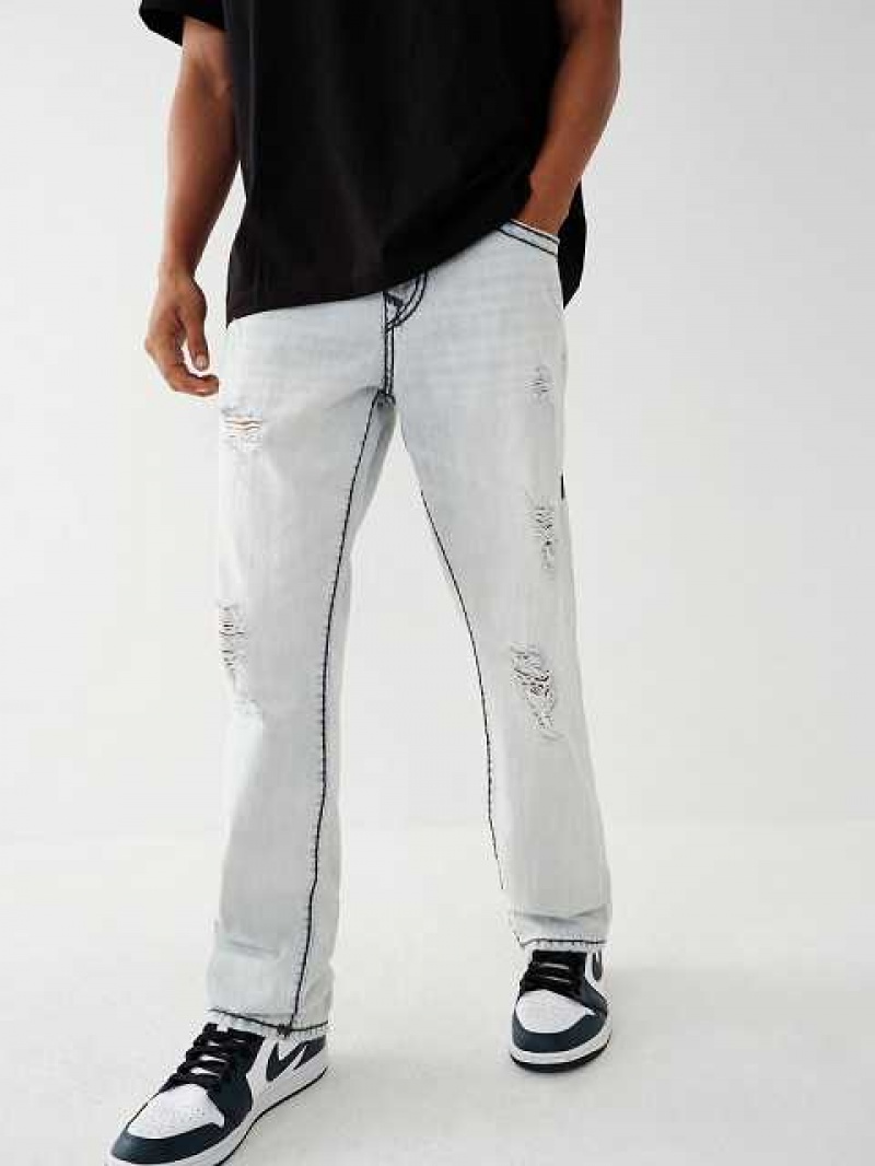 Jeans Straight True Religion Ricky Hombre Azules Claro | Colombia-JEHKPFM90