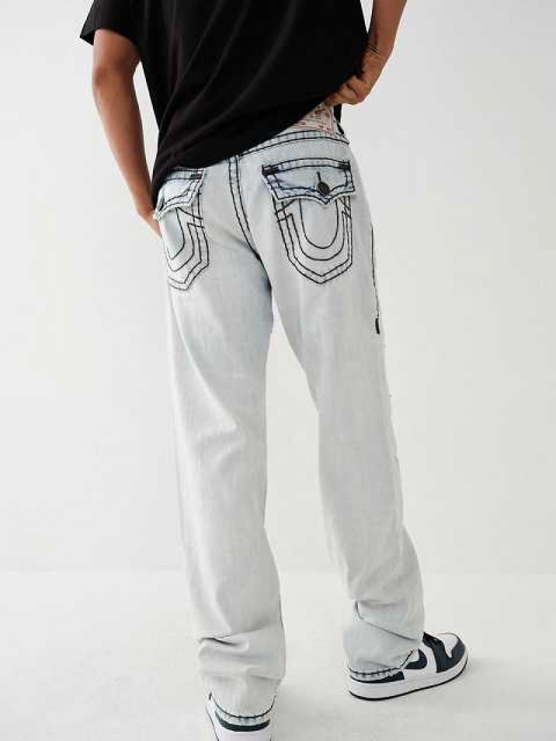 Jeans Straight True Religion Ricky Hombre Azules Claro | Colombia-JEHKPFM90