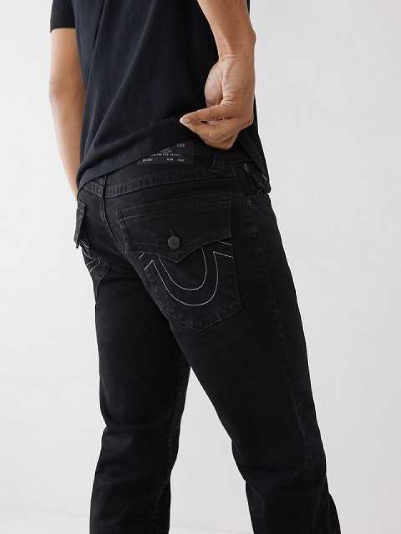 Jeans Straight True Religion Ricky Hombre Negras | Colombia-VBRXCPJ93