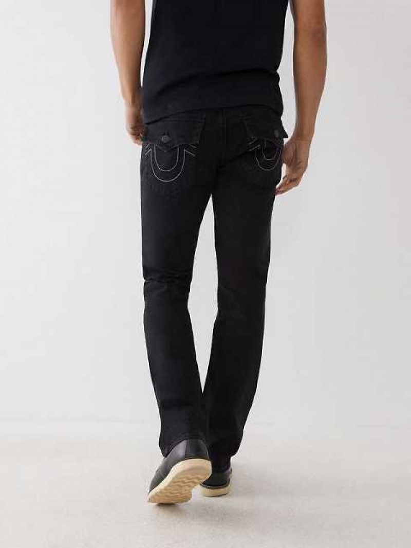 Jeans Straight True Religion Ricky Hombre Negras | Colombia-VBRXCPJ93