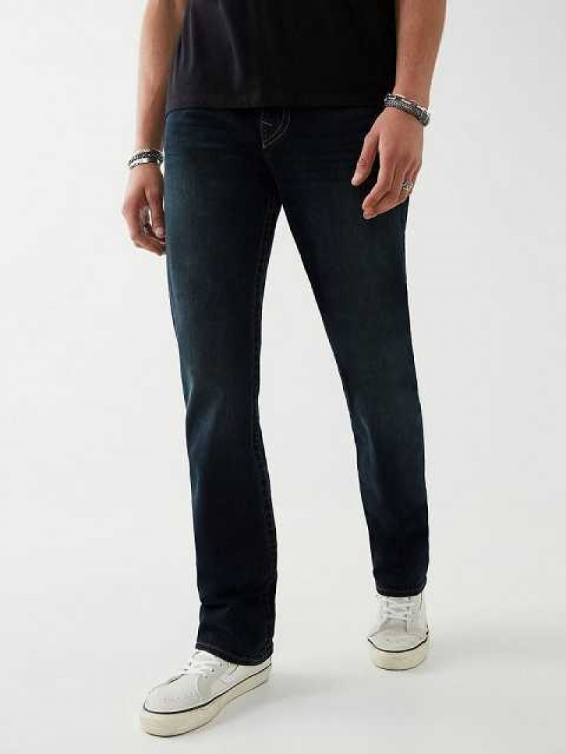 Jeans Straight True Religion Ricky Hombre Negras | Colombia-STLJKYQ94