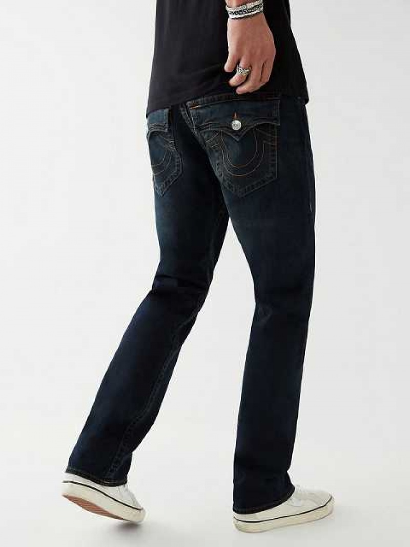 Jeans Straight True Religion Ricky Hombre Negras | Colombia-STLJKYQ94