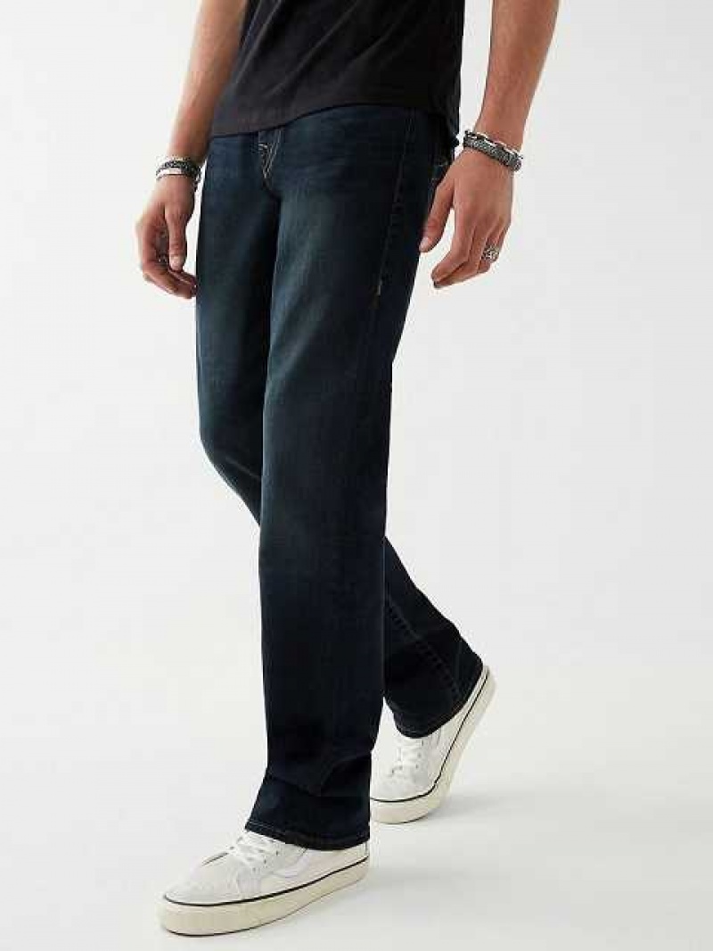 Jeans Straight True Religion Ricky Hombre Negras | Colombia-STLJKYQ94