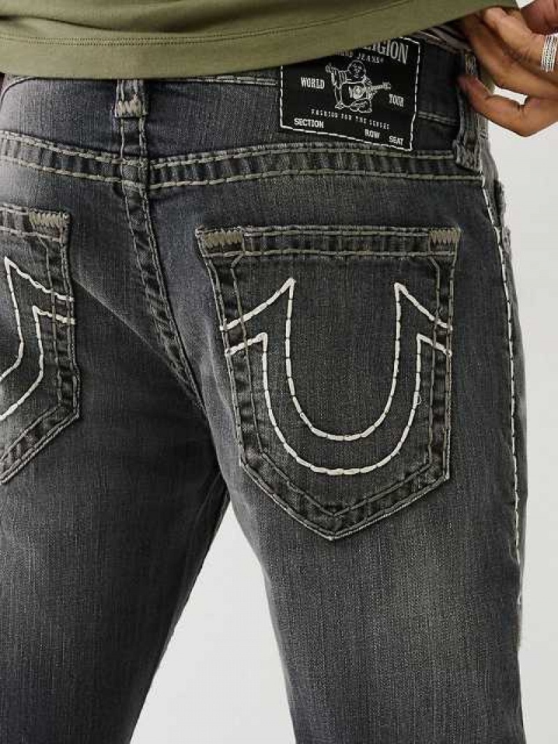 Jeans Straight True Religion Ricky Hombre Negras Azules | Colombia-HEFSAPM37