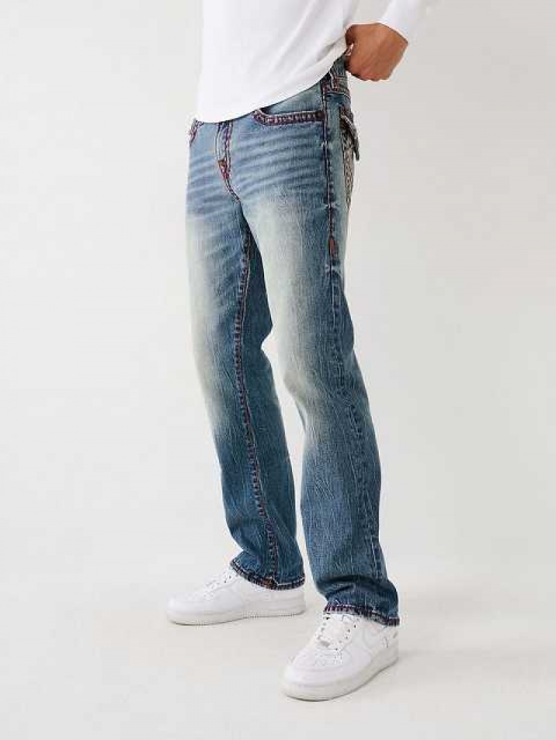 Jeans Straight True Religion Ricky Hombre Azules | Colombia-QALNPBO06