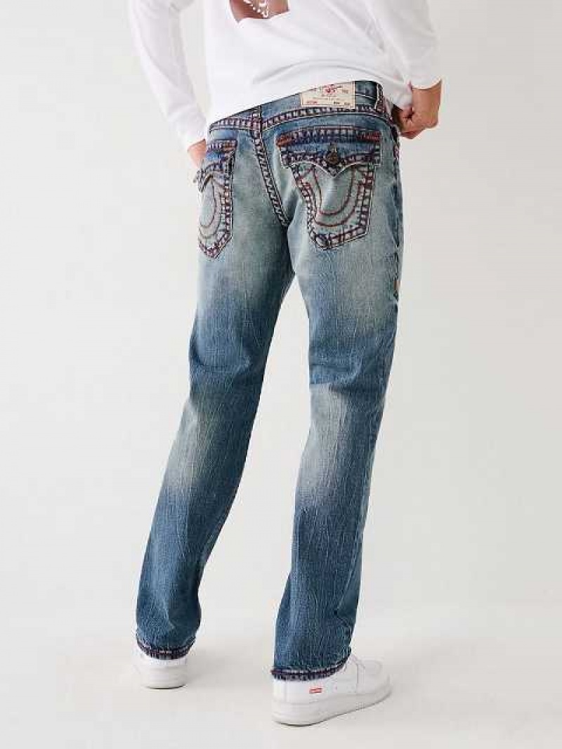 Jeans Straight True Religion Ricky Hombre Azules | Colombia-QALNPBO06