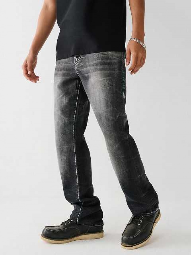 Jeans Straight True Religion Ricky Hombre Negras Azules | Colombia-FYSPECV76