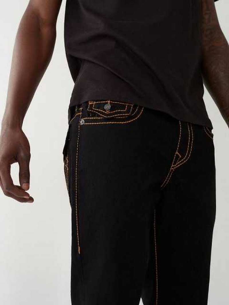 Jeans Straight True Religion Ricky Hombre Negras | Colombia-BZUWXOI63