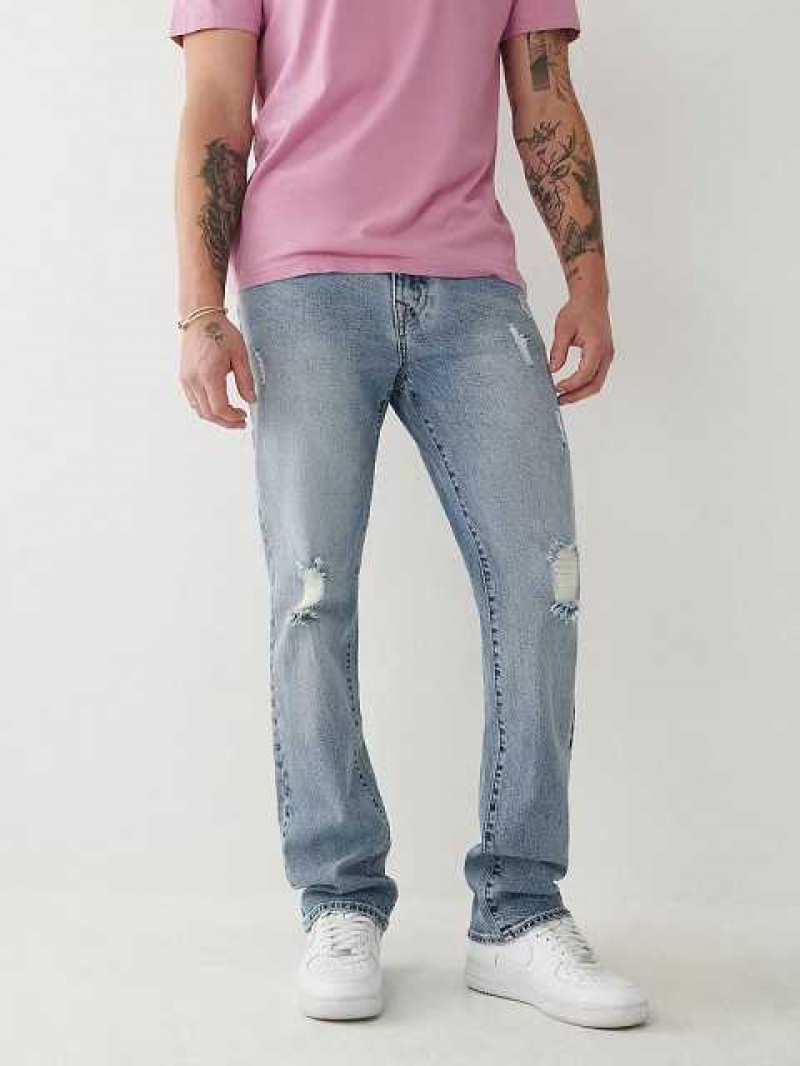 Jeans Straight True Religion Ricky Hombre Azules Claro | Colombia-ZTGQHKM19