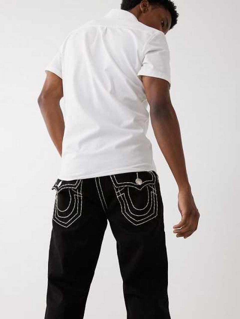 Jeans Straight True Religion Ricky Hombre Negras | Colombia-BYSIFRE16