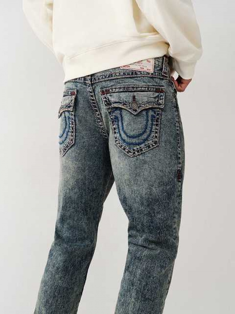 Jeans Straight True Religion Ricky Hombre Azules Oscuro | Colombia-WJVPGOF75