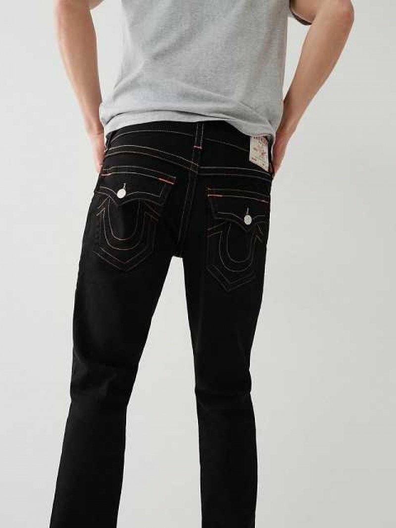 Jeans Straight True Religion Ricky Hombre Negras | Colombia-WBMOCAR02