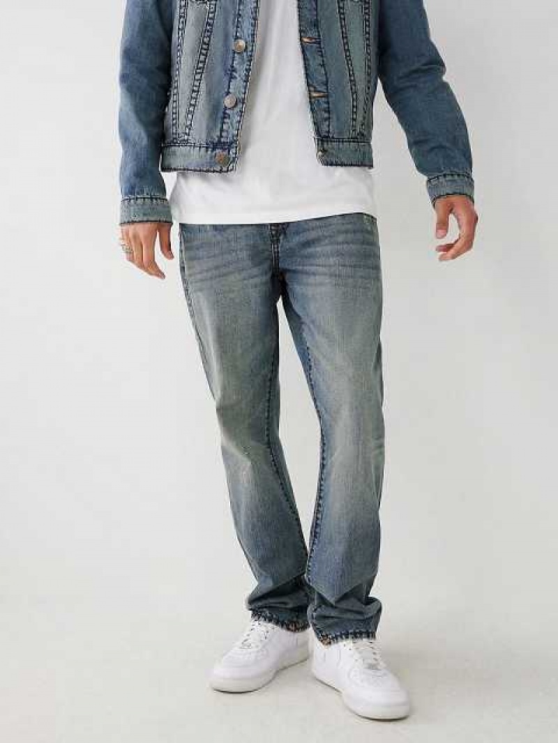 Jeans Straight True Religion Ricky Hombre Azules | Colombia-YRWDFHU72