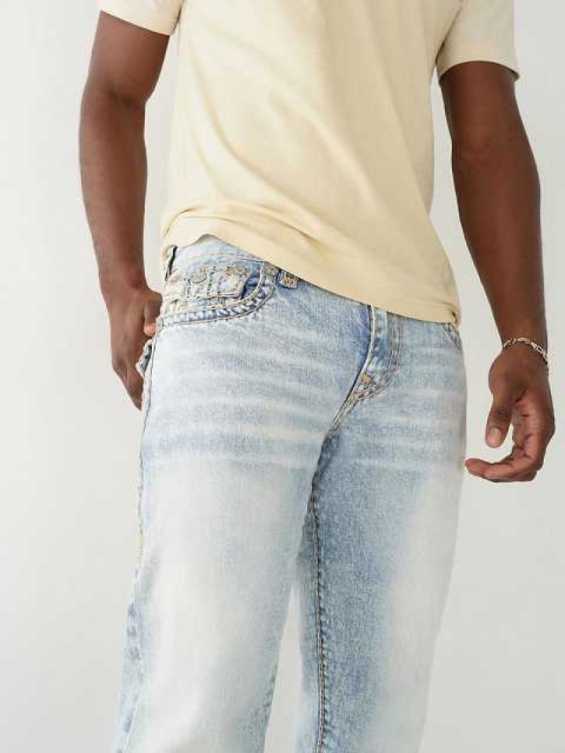 Jeans Straight True Religion Ricky Hombre Azules Claro | Colombia-MZRPNKT86