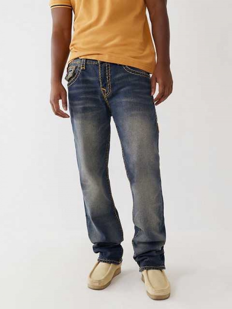 Jeans Straight True Religion Ricky Hombre Azules | Colombia-IWRVSMX51