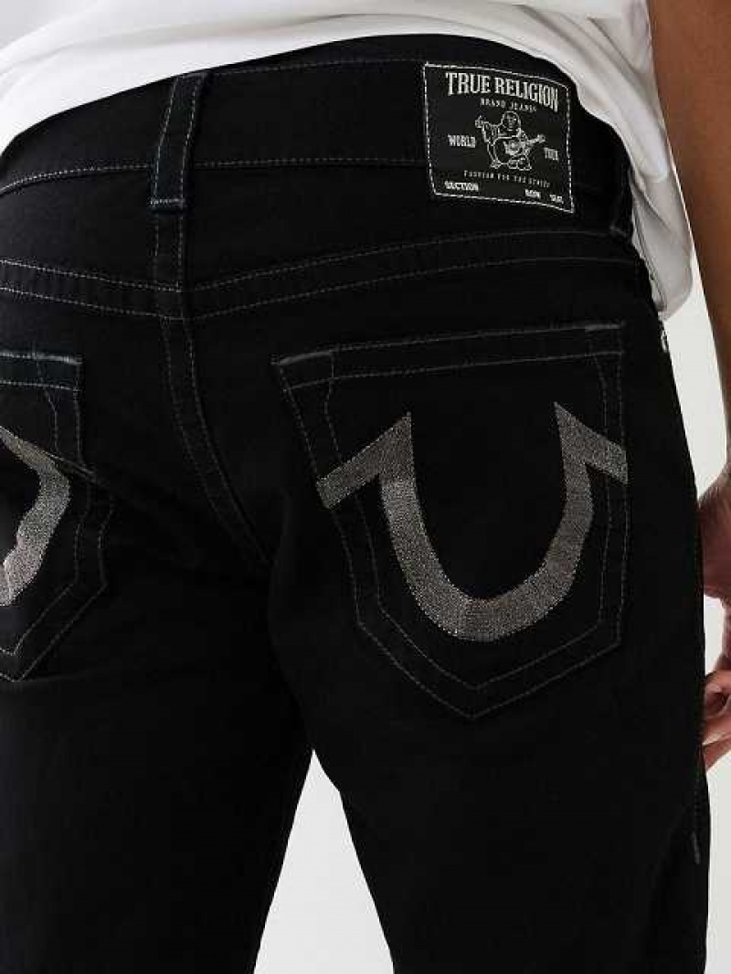 Jeans Straight True Religion Ricky Lurex Hs Hombre Negras | Colombia-ARQEBFK02