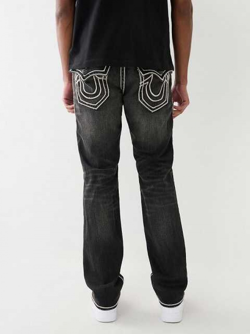 Jeans Straight True Religion Ricky Rope Stitch Hombre Gris Azules | Colombia-PHTAMBZ01