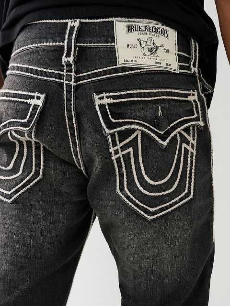 Jeans Straight True Religion Ricky Rope Stitch Hombre Gris Azules | Colombia-PHTAMBZ01