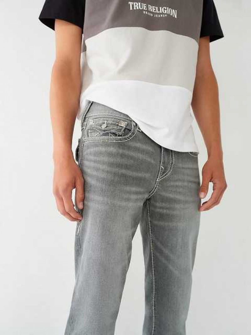 Jeans Straight True Religion Ricky Stitch Hombre Gris Azules | Colombia-DAXPZNH95