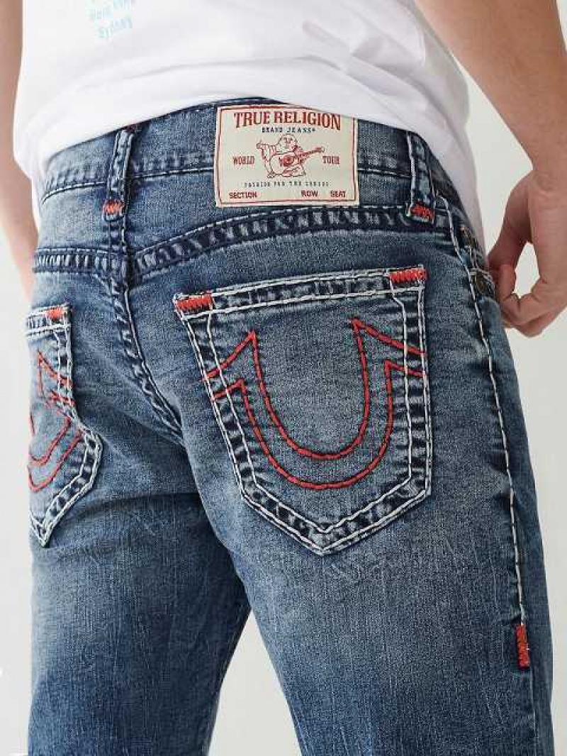 Jeans Straight True Religion Ricky Stitch Hombre Azules | Colombia-CGFPTQH36