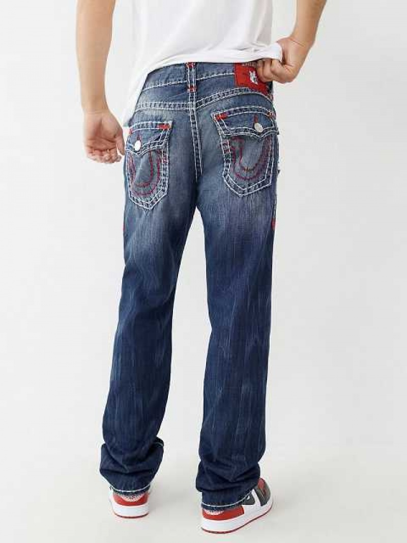 Jeans Straight True Religion Ricky Vintage Hombre Azules Oscuro | Colombia-QYJFIGN02