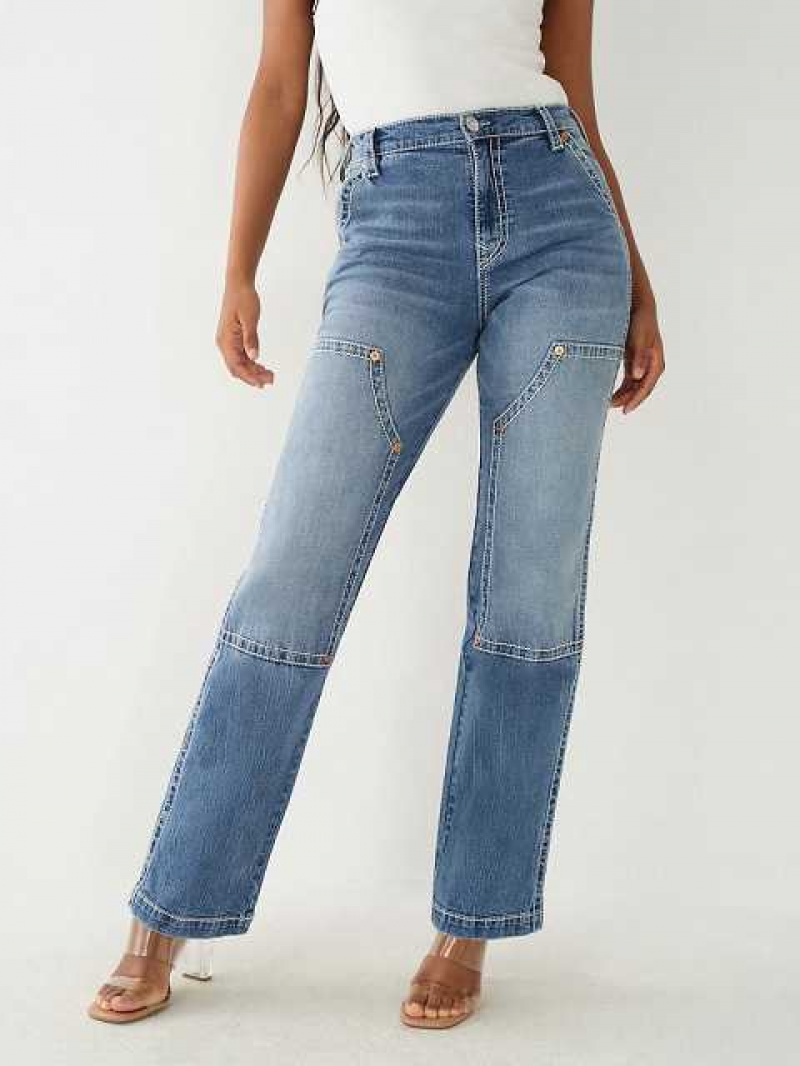 Jeans Straight True Religion Sarah High Rise Mujer Azules | Colombia-BMVDUZH74