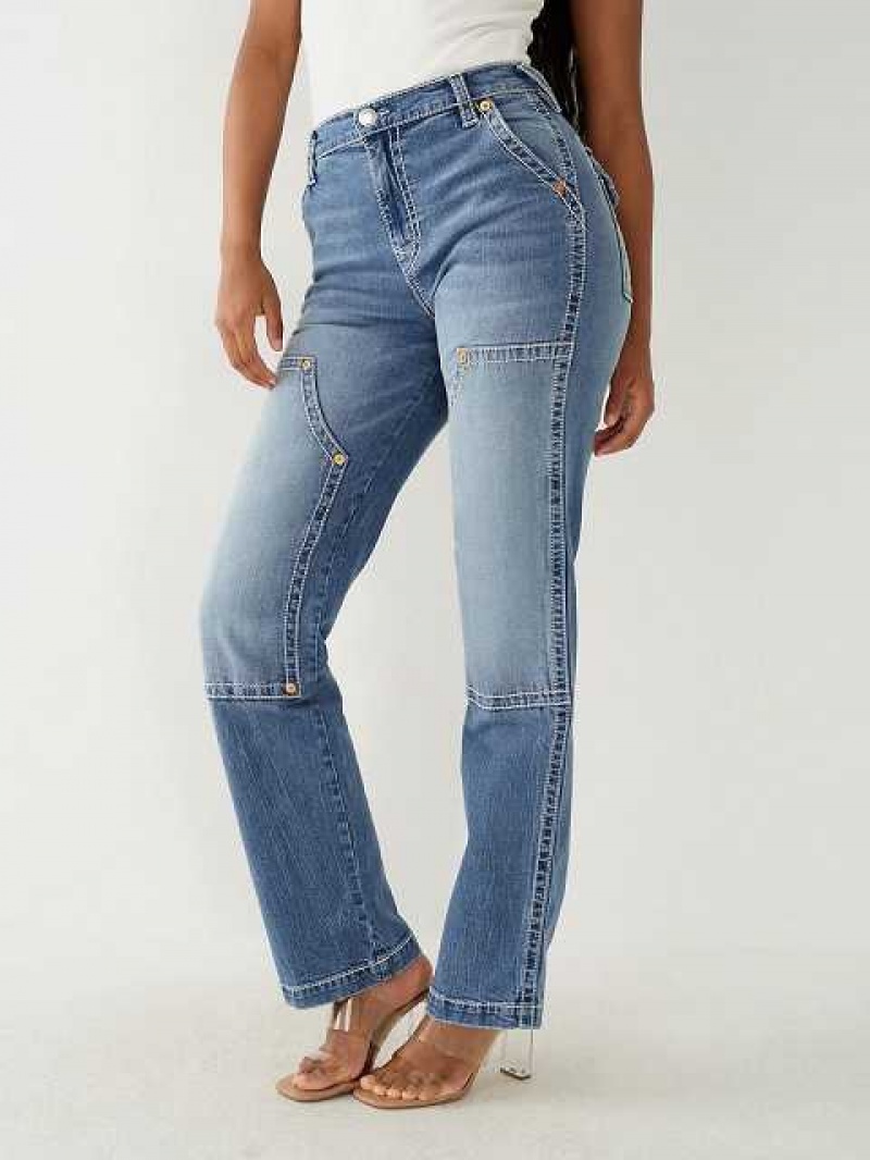 Jeans Straight True Religion Sarah High Rise Mujer Azules | Colombia-BMVDUZH74