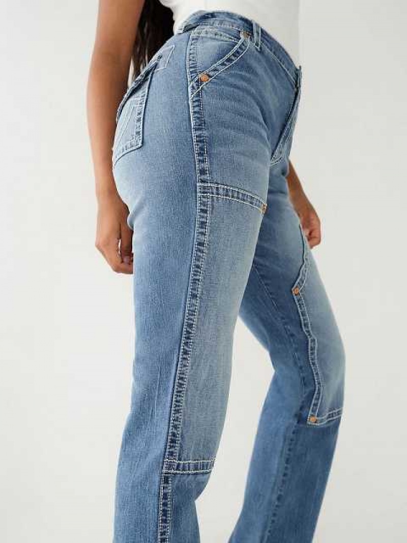 Jeans Straight True Religion Sarah High Rise Mujer Azules | Colombia-BMVDUZH74