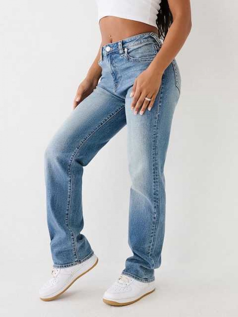 Jeans Straight True Religion Sarah High Rise Mujer Azules | Colombia-AKTNRIZ50