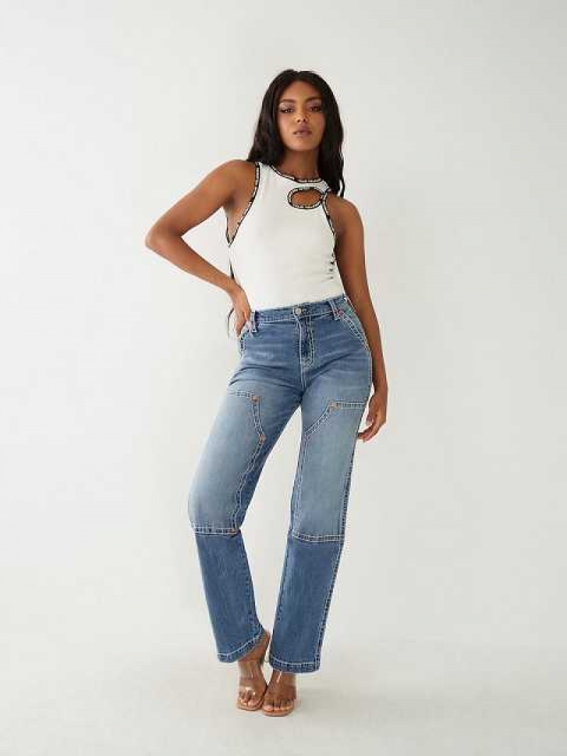 Jeans Straight True Religion Sarah High Rise Mujer Azules | Colombia-UJPGHLR65