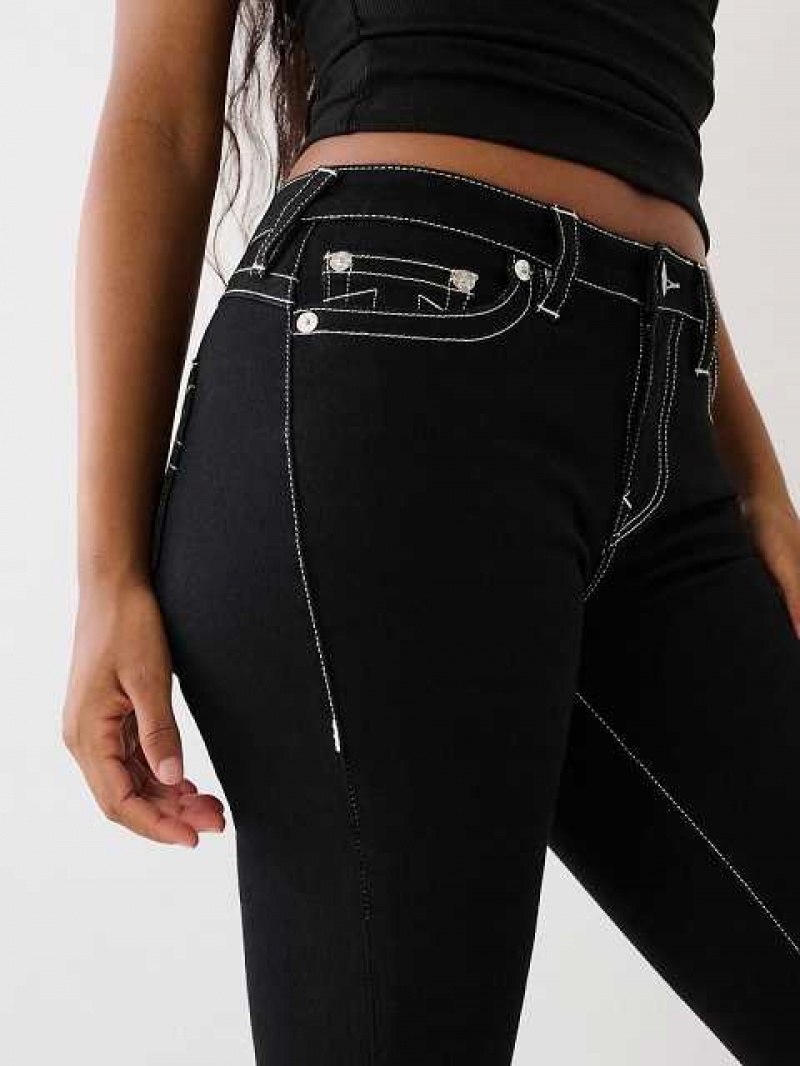 Jeans Straight True Religion True Booty Perfector Mujer Negras | Colombia-JDHKNRV79