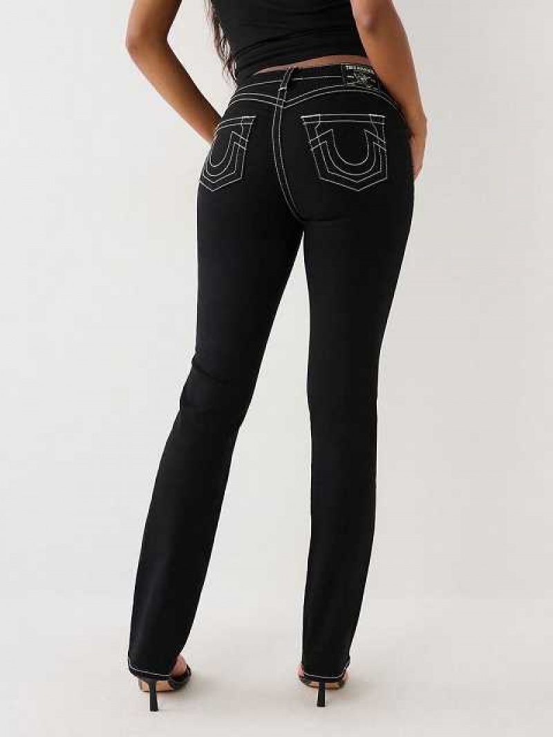 Jeans Straight True Religion True Booty Perfector Mujer Negras | Colombia-JDHKNRV79