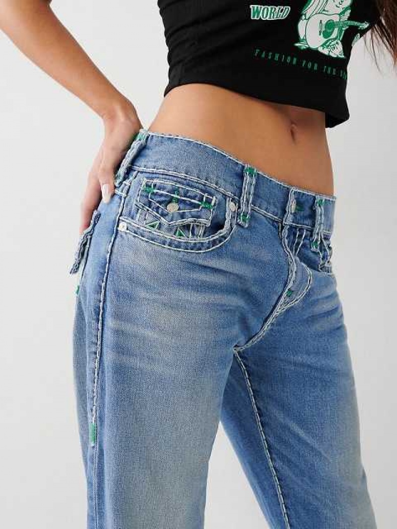 Jeans True Religion Ricki Stitch Relaxed Mujer Azules | Colombia-AOWSJPQ26