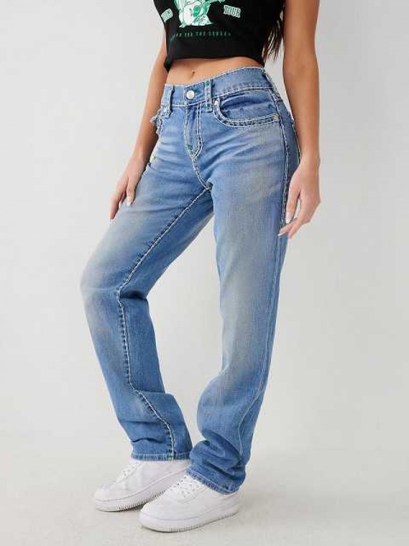 Jeans True Religion Ricki Stitch Relaxed Mujer Azules | Colombia-AOWSJPQ26