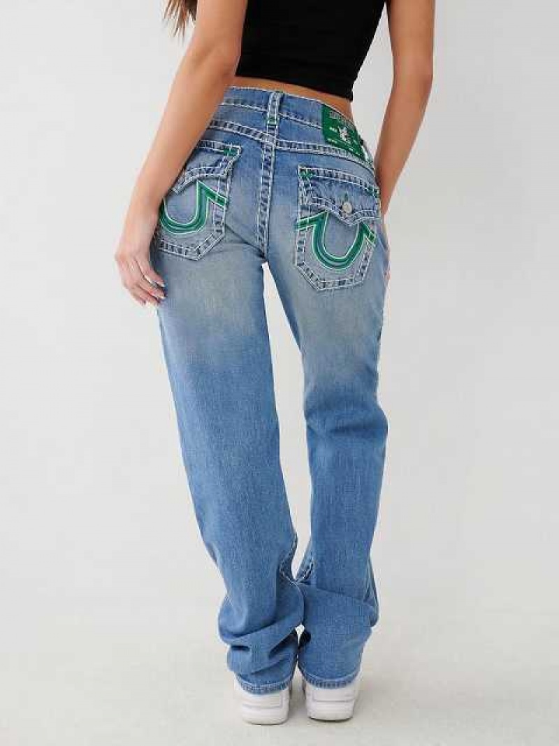 Jeans True Religion Ricki Stitch Relaxed Mujer Azules | Colombia-AOWSJPQ26