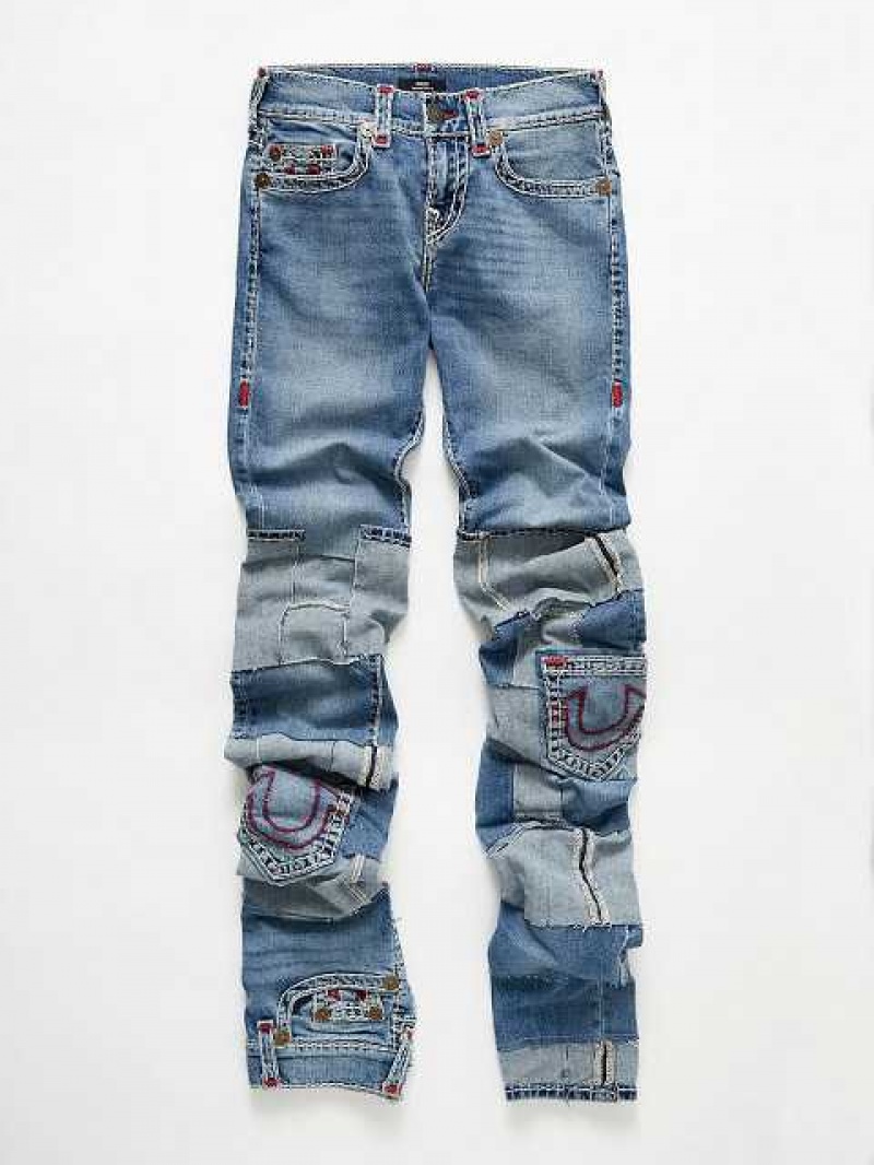 Jeans True Religion Rocco No Flap Stacked Hombre Azules | Colombia-DAKFHBY19