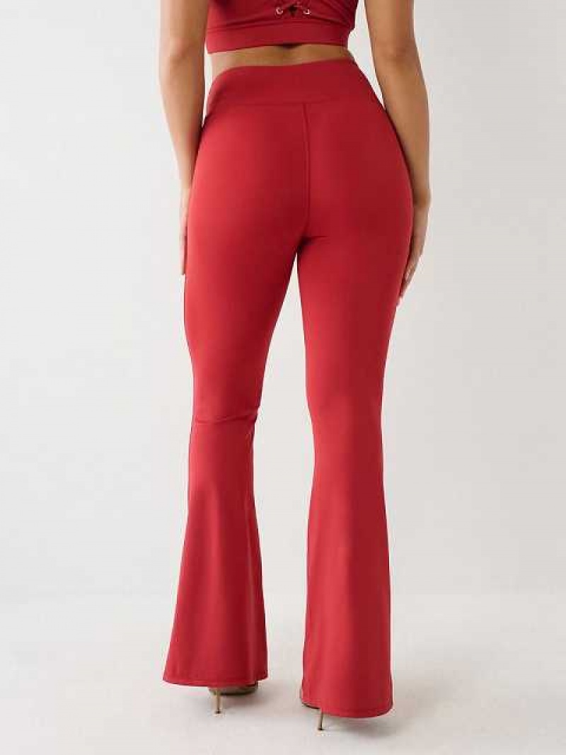 Leggins True Religion High Rise Encaje Up Flare Mujer Rojas | Colombia-KUHAZDV36